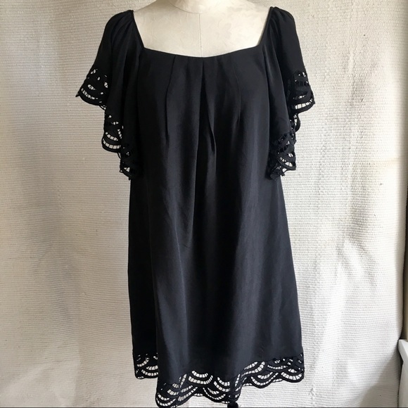 Shoshanna Butterfly Short Sleeve Silk Shift Dress - Picture 2 of 8